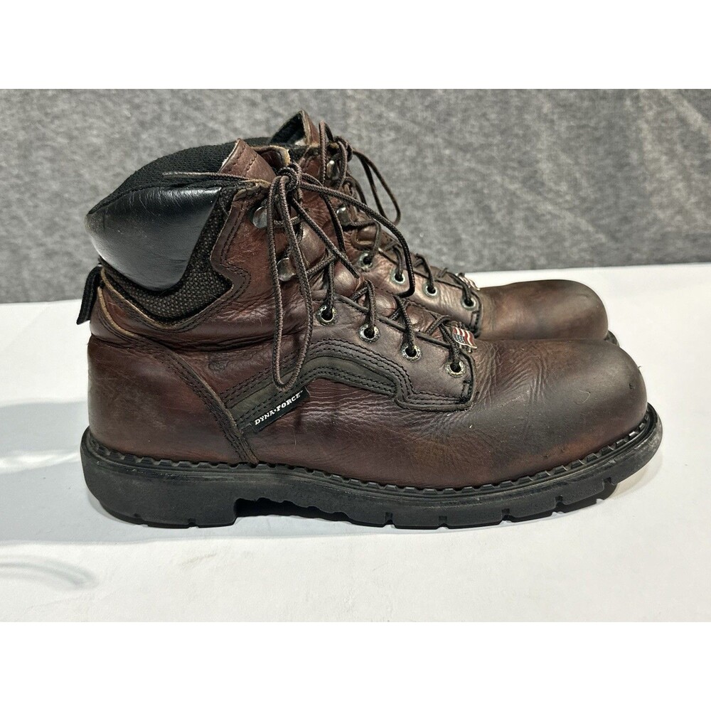 Red Wing Shoes #2226 Brown Leather Work Dyna-Force Steel Toe Boots Men’s 10 D